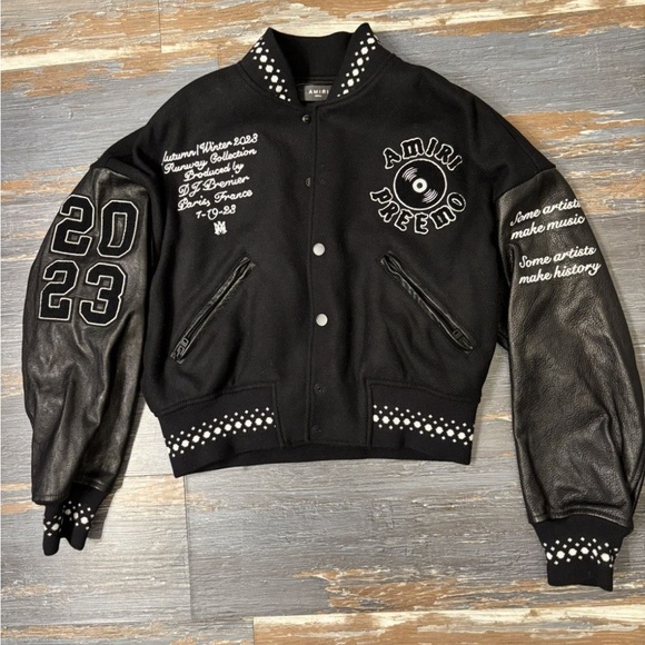 Amiri Record Varsity Bomber Jacket - Picture 1 of 15
